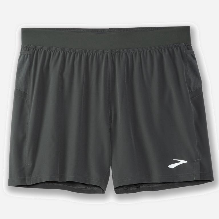 Brooks Sherpa 5 2-In-1 Löparshorts Herr 598072-OCZ Mörk/ Grå